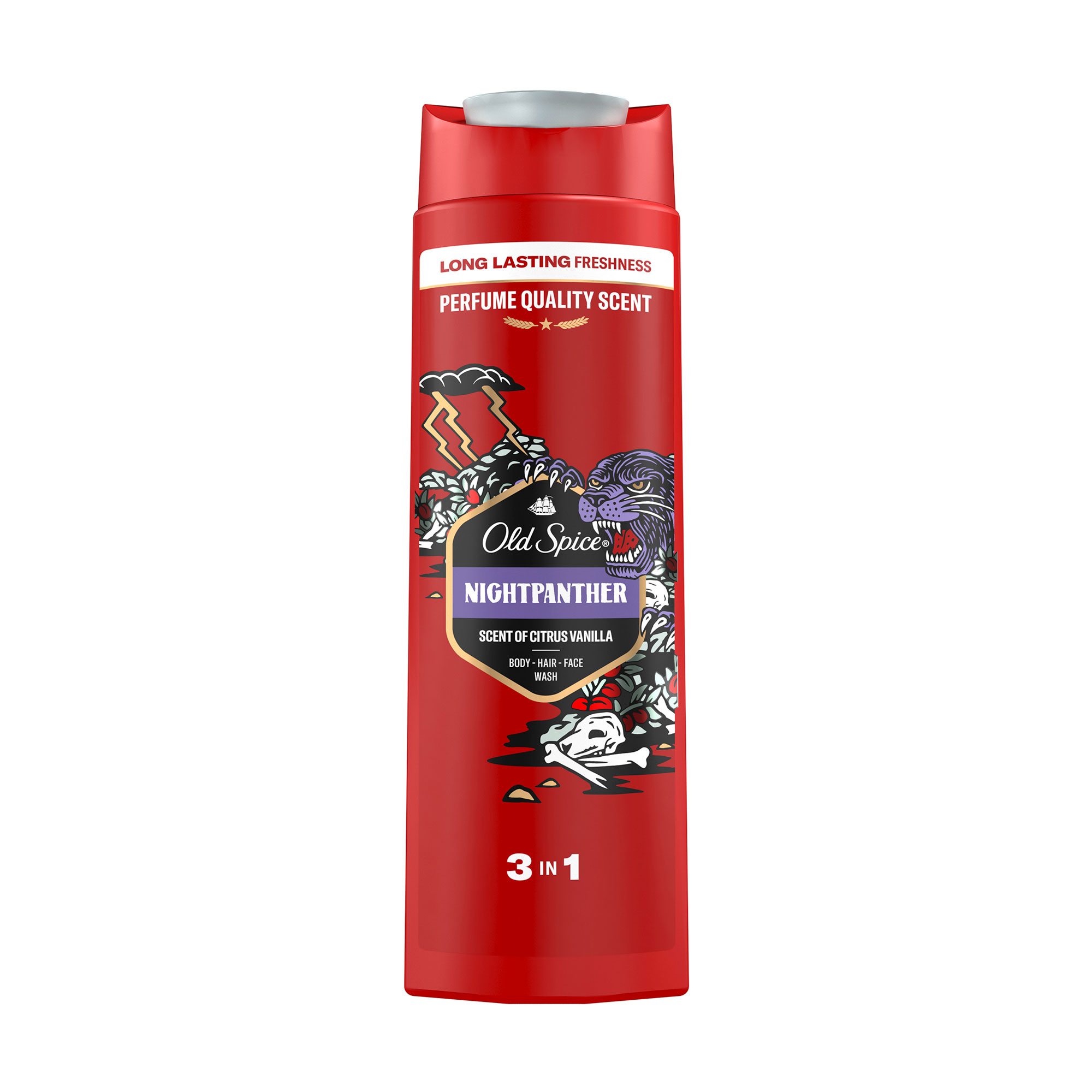 Гель для душу + шампунь Old Spice 3-в-1 Night Panther, 400 мл